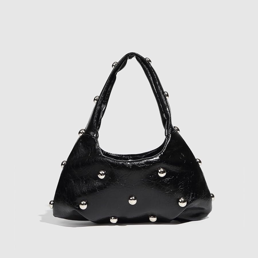 【Old Folk House】Studs Shoulder Bag Amazon.com: Punk Rock Studded Leather Hobo Handbags for